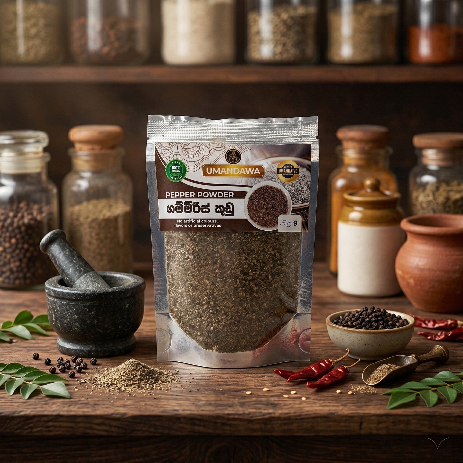 Black Pepper Powder - ගම්මිරිස් කුඩු