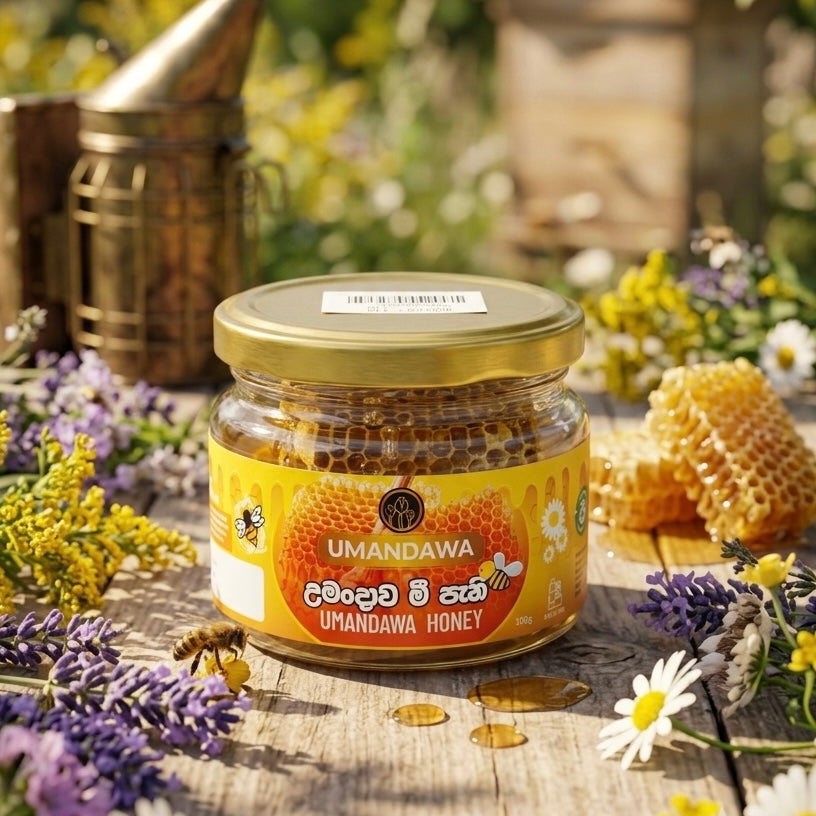 උමංදාව මී පැනි ( මී වද සමඟ) Umandawa Bee Honey with beehive