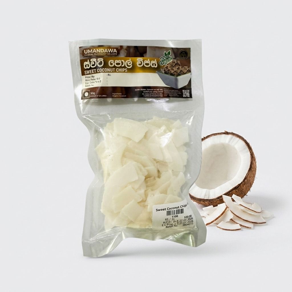Sweet coconut chips